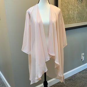 Chiffon jacket for formal, evening wear. Millennial pink. Mother of the bride